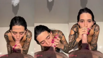 G.abrie7a – Sucks a Dick during her Shower – Onlyfans Video